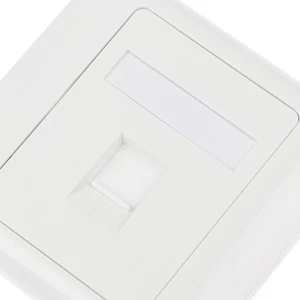 86 Type Single Port RJ45 Wall Flat Face Plate Ethernet Network Socket Panel TX - Photo 1/10