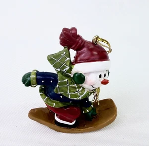 Snowboarden Schneemann Weihnachtsschmuck Winter Snowboarder Urlaub - 2,75" Resin - Bild 1 von 8