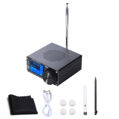 Black ATS25X2 Radio Receiver FM RDS AM LW MW SW SSB DSP Receiver w/ WIFI Antenna - Image 1 of 4