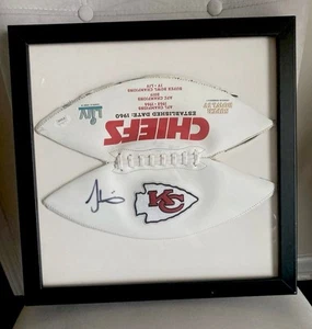 Framed TYREEK HILL SIGNED CHIEFS Rawlings football Skin JSA AUTH RARE SB 54 Auto - Picture 1 of 13