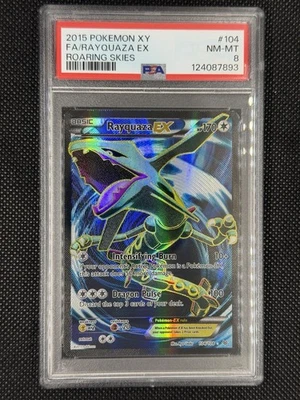 2015 POKEMON XY ROARING SKIES #104 FULL ART/RAYQUAZA EX PSA 8 - Image 1 of 2