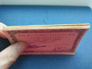 Filippine Valuta di emergenza PROVINCIA DI MONTAGNA 10 Centavos 4 cifre x 23 pz - Foto 1 di 11