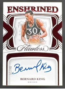 2024 Panini Flawless Bernard King HOF Enshrined Signatures Ruby /15 Auto Knicks - Picture 1 of 2
