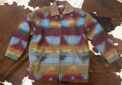 Chaqueta Western/azteca vintage Contempo informal para mujer. Rojo Azul Naranja EE. UU. Pequeño Foto 1 de 4