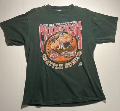 Seattle SuperSonics 1996 Finals T Shirt Vintage - Image 1 of 4