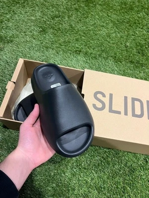 SIZE 12 - Adidas Yeezy Slide Onyx Men's 100% Authentic - Image 1 of 4