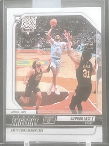 Stephon Castle 2024 Panini Instant #497 /142 (RC,SEAL,SSP) San Antonio Spurs - Picture 1 of 2