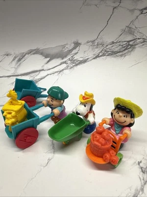 Peanuts Charlie Brown Lote de 3 Juguetes Happy Meal McDonalds 1989 De Colección Usados Foto 1 de 4