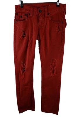 TRUE RELIGION Red Straight Jeans size 28 Womens Cotton Casual Outdoors - Image 1 of 4
