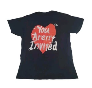Hyde Park You Aren't Invited T Shirt Large Black Graphic Print Double Sided - Picture 1 of 8