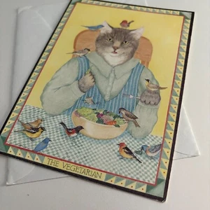 Bottman Design The Vegetarian Family Friend Message Blank Note Cards w/Envelope - Picture 1 of 4
