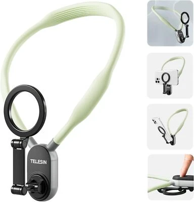Selfie Mount Hand Free Magnetic Neck Mount Holder Video Record For Phone Gopro - Image 1 of 4
