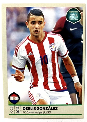 2018 FWC ROAD TO RUSSIA Panini Sticker #381 DERLIS GONZALES Paraguay - Image 1 of 2