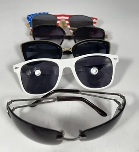 Lot Of 5 Designer Sunglasses Black White USA Flag Nine West, Wearaie & Others - Picture 1 of 16