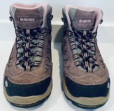 Hi-Tec Bandera Womens 6.5 B Pink Suede Mesh Lace Up Hiking Boots Waterproof