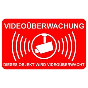 10 x Aufkleber | Video | Videoüberwachung | Alarm | Sicherheit | 5 cm x 3 cm - Bild 1 von 2