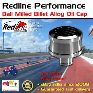 New Redline Ball Milled Billet Alloy Aluminium Oil Cap Breather - Picture 1 of 1