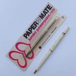vintage Paper Mate PowerPoint Petite ballpoint pen plus refill, c.1979—excellent - Picture 1 of 6