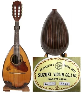 Japan Suzuki no.230 1968 bowlback solid Spruce top Rosewood Mandolin OJMN431 - Picture 1 of 11