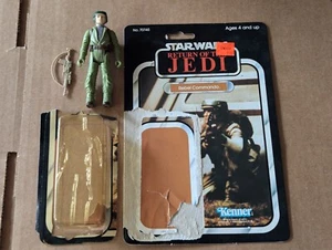Star Wars RotJ 1983 Rebel Commando 100% Complete 77 Back Card w/ Bubble NO REPRO - Picture 1 of 4
