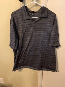 POLO GOLF NIKE DRI-FIT TIGER WOODS COLLEZIONE RIGHE GRIGIE TAGLIA XL - Foto 1 di 4