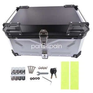 65L Plata Moto Top Case para BMW Suzuki Yamaha Honda - Imagen 1 de 12