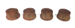 vintage PHILCO 41-285 CONSOLE:   SET OF 4 BAKELITE PUSH-ON "MARBLED"  KNOBS - Picture 1 of 3