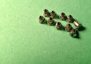 4.5mm aluminium silicon rubber earring stud back for any earring set of 10 - Picture 1 of 1