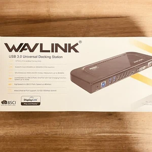 WAVLINK USB 3.0 Docking Station universale doppio display per laptop WL-UG39DK4 - Foto 1 di 5