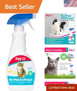 No Pee No Poop Cat Potty Training Spray, 16 Fl Oz – Non-Toxic Cat Spray No Ma... - Picture 1 of 10