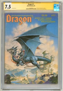 CGC SS 7.5 Dragon Magazine #71 SIGNED Jeff Easley Art TSR AD&D / Clyde Caldwell - Picture 1 of 3