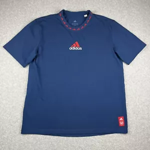 Arsenal FC Adidas marineblau Symbol bestickt Shirt Herren große 3 Streifen Mitte Logo - Bild 1 von 9