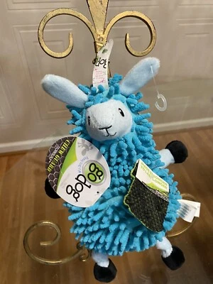 "GoDog Llamas Fideos Chirriante Peluche Perro Juguete Masticable Tecnología Protector Azul Pequeño 10""" Foto 1 de 4
