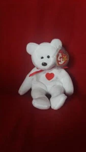 VERY RARE TY BEABIE BABIES TAG ERRORS "VALENTINO" BEAR SEE DESCRIPTION - Picture 1 of 4