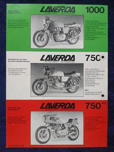 Laverda 1000 3C 750 SF 750 SFC 500 250 125 Prospekt gelocht - Picture 1 of 2