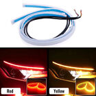 2X LED Headlight Flexible Strip Lights Car Daytime Running Lights Bar Red+Amber Volkswagen Vento