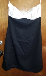 NWT $168 White House Black Market Elegant Tuxedo BowTie Black Dress Size 10 WHBM - Picture 1 of 7