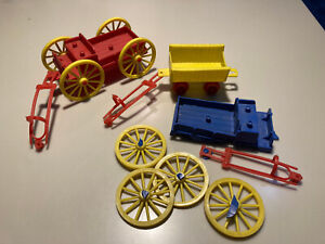 MPC Western Buckboard & Railway Wagons, plus broken blue buckboard