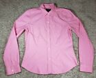 Ralph Lauren Jeans Co Vintage Women Button up oxford poloshirt pink cotton M EUC