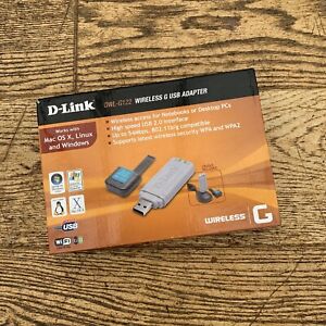 D-Link AirPlus G USB 2.0 Wireless Adapter 802.11g 2.4GHz 54 mbps DWL-G122