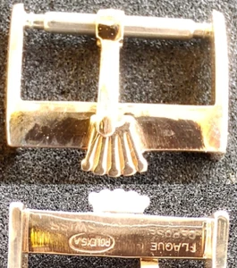 Original Vintage Rolex Buckle 16mm Inner Rose Gold Plated from 50's L@@K - Picture 1 of 1