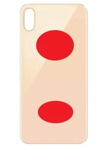 VETRO POSTERIORE COPRI BATTERIA IPHONE XS MAX GOLD BACK COVER NO BIG HOLE - Foto 1 di 1