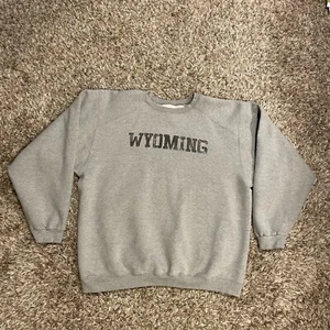Sudadera vintage de Wyoming suéter universitario gris talla L polar - Imagen 1 de 8