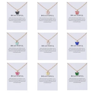 Lot de 9 Collier Pendentif Papillon Bohème,Dainte Couleur Acrylique Réglable... - Photo 1 sur 8