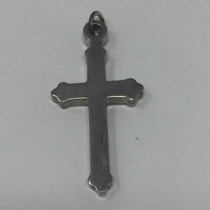 Vintage silberfarbenes Passionskreuz/Kreuz des Leidens Anhänger Charm 1,25 Zoll lang - Bild 1 von 5