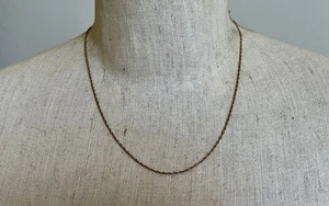 Collier chaîne torsadée en or jaune 14 carats créateur HZ long 19" - Photo 1/5