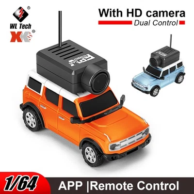 WLtoys 6405 Mini RC Racing Car 1/64 FPV HD Camera 2.4G App Control Desktop Cars - Image 1 of 4