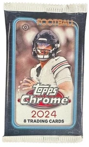 2024 Topps Chrome Football Hobby Pack - Picture 1 of 12