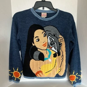 Vintage 1990s Disney Pocahontas and Meeko sweater - Picture 1 of 7