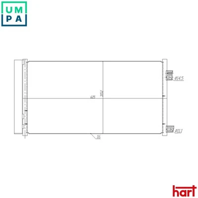 CONDENSER AIR CONDITIONING 725 090 FOR JAGUAR 204PT 2.0L 4cyl XE - Image 1 of 4